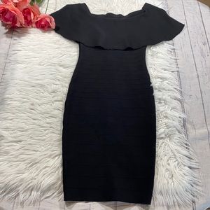 Marciano Black Bodycon Mini Dress sz XS